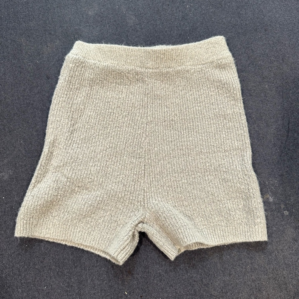 House of CB Beige Knit Bike Shorts